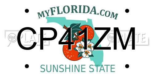 CP41ZM Florida License Plate