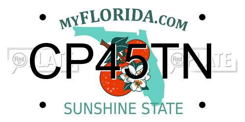 CP45TN Florida License Plate
