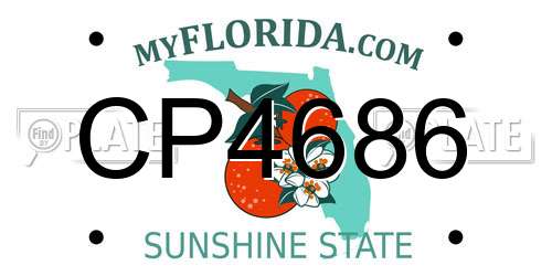 CP4686 Florida License Plate