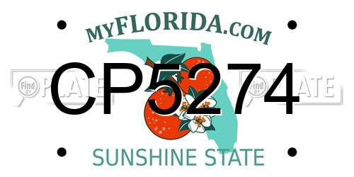 CP5274 Florida License Plate