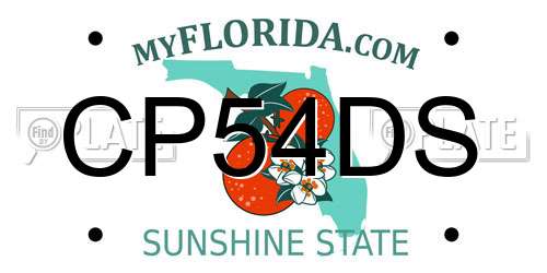 CP54DS Florida License Plate