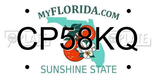 CP58KQ Florida License Plate