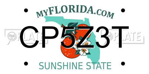 CP5Z3T Florida License Plate