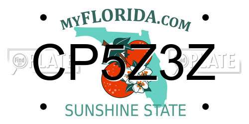 CP5Z3Z Florida License Plate
