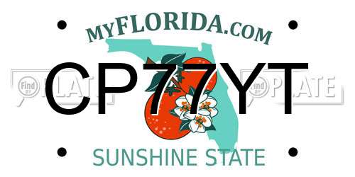CP77YT Florida License Plate