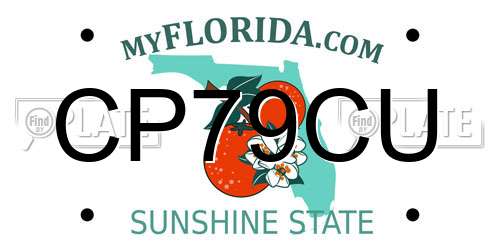 CP79CU Florida License Plate
