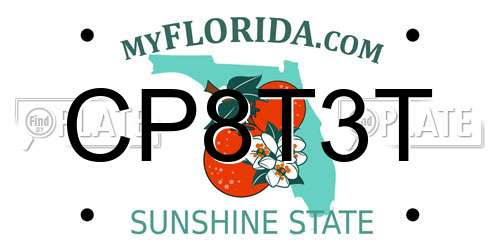 CP8T3T Florida License Plate
