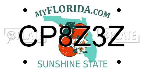 CP8Z3Z Florida License Plate