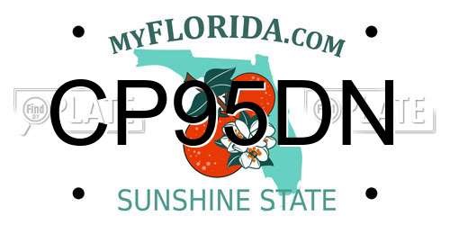 CP95DN Florida License Plate
