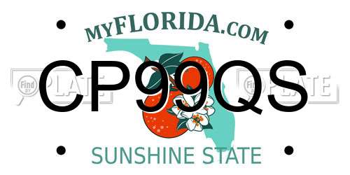 CP99QS Florida License Plate