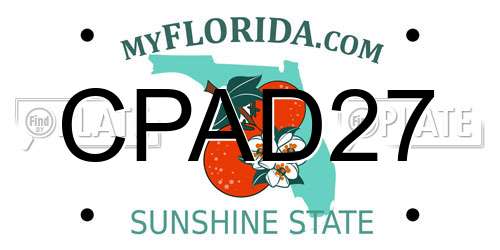 CPAD27 Florida License Plate