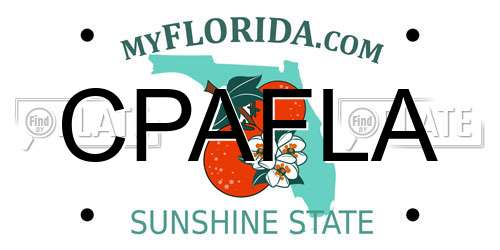 CPAFLA Florida License Plate