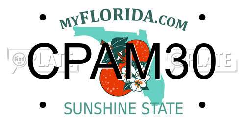 CPAM30 Florida License Plate