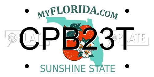 CPB23T Florida License Plate