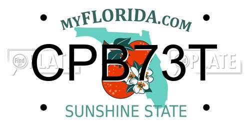 CPB73T Florida License Plate