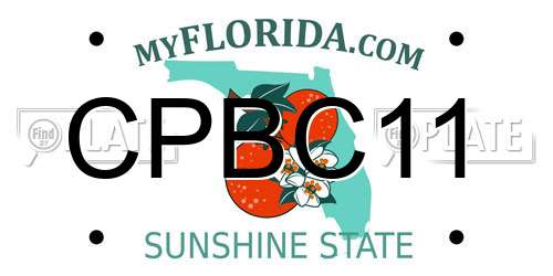 CPBC11 Florida License Plate