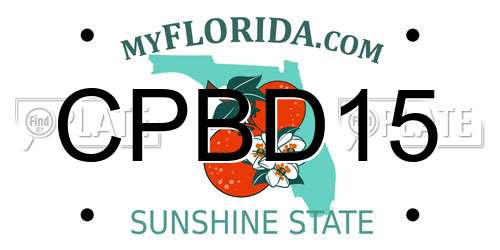 CPBD15 Florida License Plate
