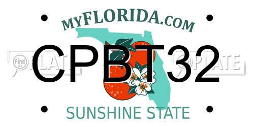 CPBT32 Florida License Plate
