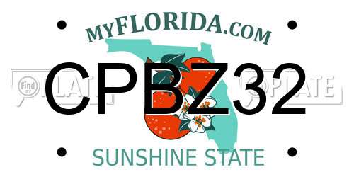 CPBZ32 Florida License Plate