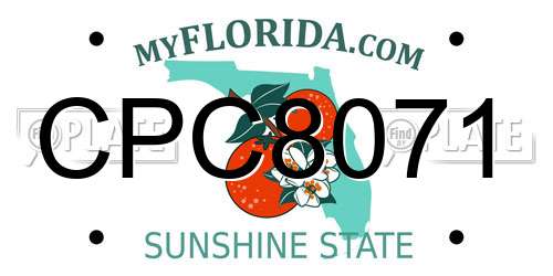 CPC8071 Florida License Plate