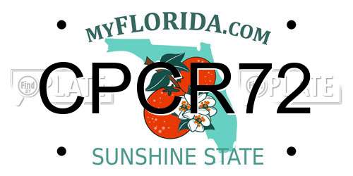 CPCR72 Florida License Plate