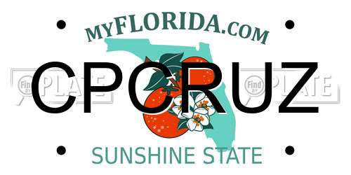 CPCRUZ Florida License Plate