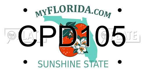 CPD105 Florida License Plate