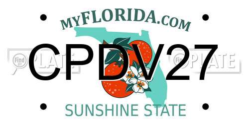 CPDV27 Florida License Plate