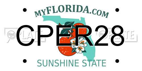 CPER28 Florida License Plate
