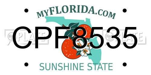 CPF8535 Florida License Plate