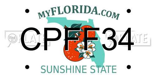 CPFF34 Florida License Plate