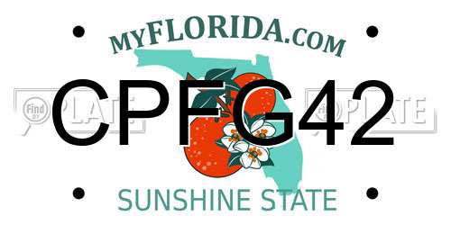 CPFG42 Florida License Plate