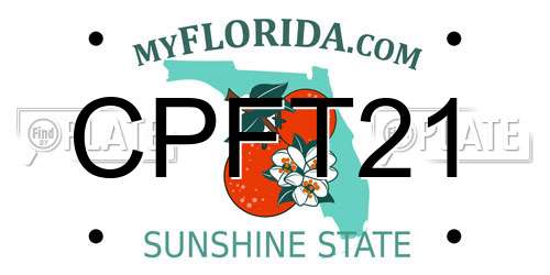 CPFT21 Florida License Plate