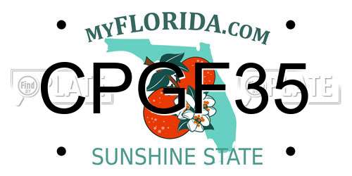 CPGF35 Florida License Plate