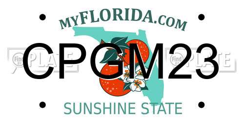 CPGM23 Florida License Plate
