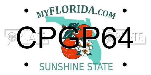 CPGP64 Florida License Plate