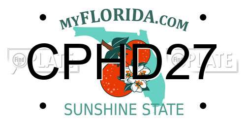 CPHD27 Florida License Plate