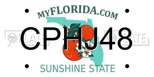 CPHJ48 Florida License Plate