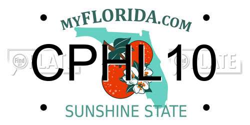CPHL10 Florida License Plate