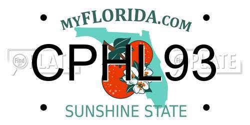 CPHL93 Florida License Plate