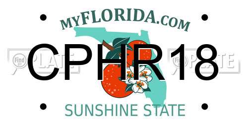 CPHR18 Florida License Plate
