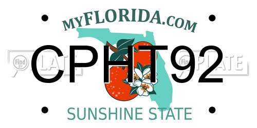 CPHT92 Florida License Plate