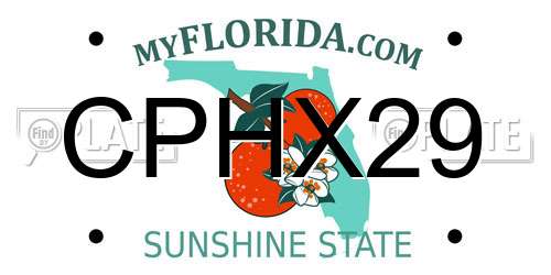 CPHX29 Florida License Plate