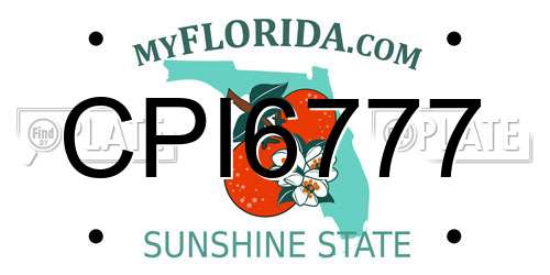 CPI6777 Florida License Plate