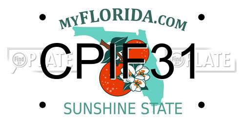 CPIF31 Florida License Plate