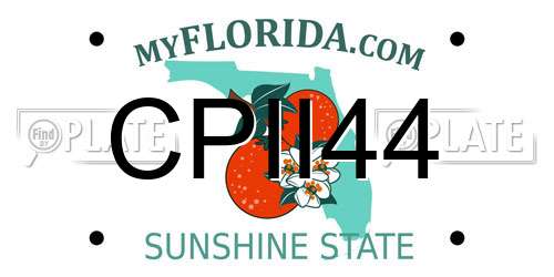 CPII44 Florida License Plate
