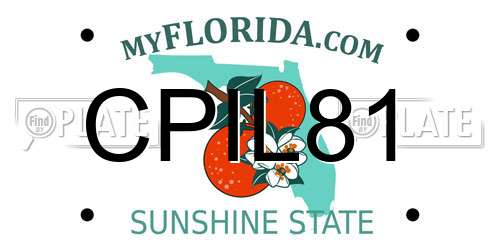CPIL81 Florida License Plate