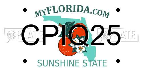CPIQ25 Florida License Plate