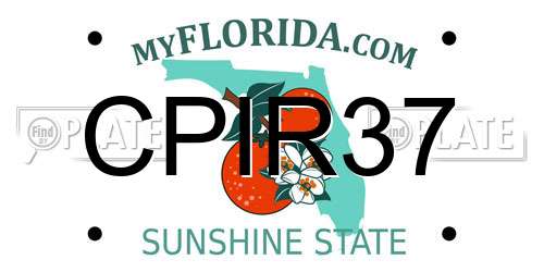 CPIR37 Florida License Plate