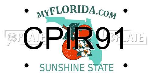 CPIR91 Florida License Plate